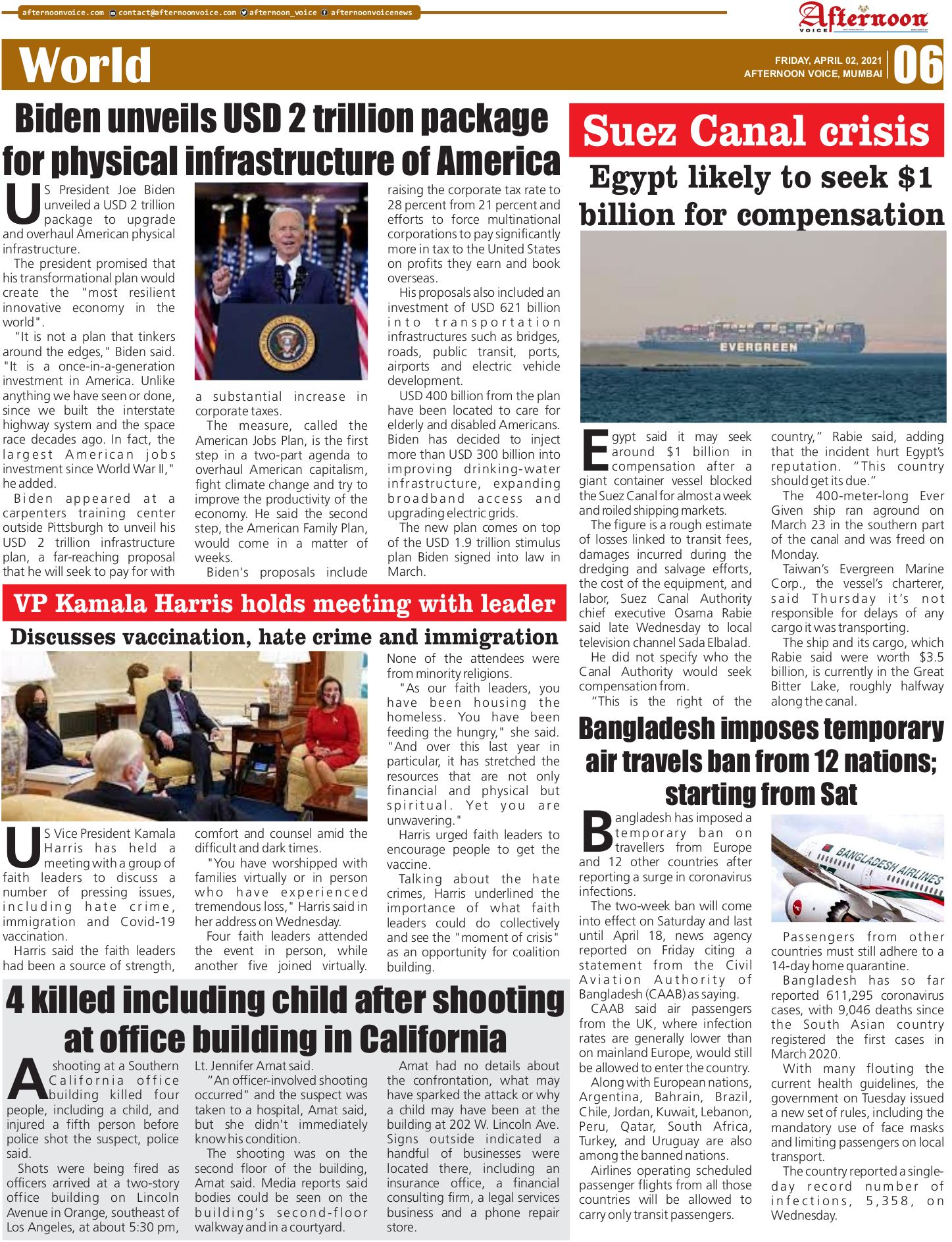 02 April 21 Page 6 Online English News Paper Daily News Epaper Today Newspaper