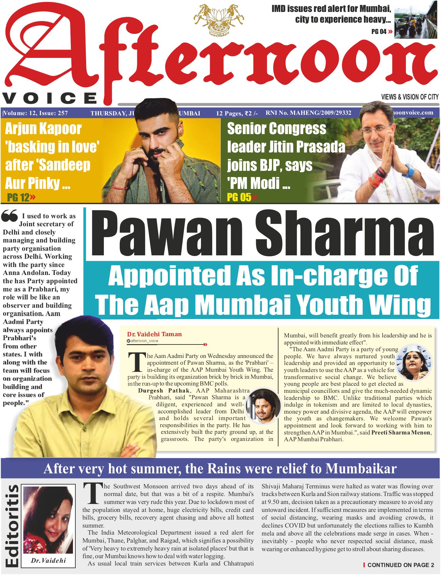 10 June 21 Page 1 Online English News Paper Daily News Epaper Today Newspaper